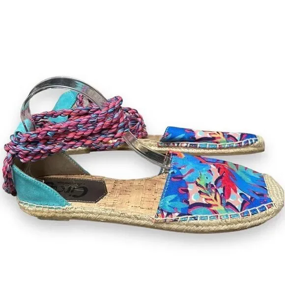 Circus Sam Edelman Lenora Espadrilles Sandals Women's 10 Multicolor Floral Boho - Picture 3 of 16